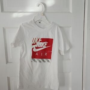 Boys Nike Air White and Red T-Shirt